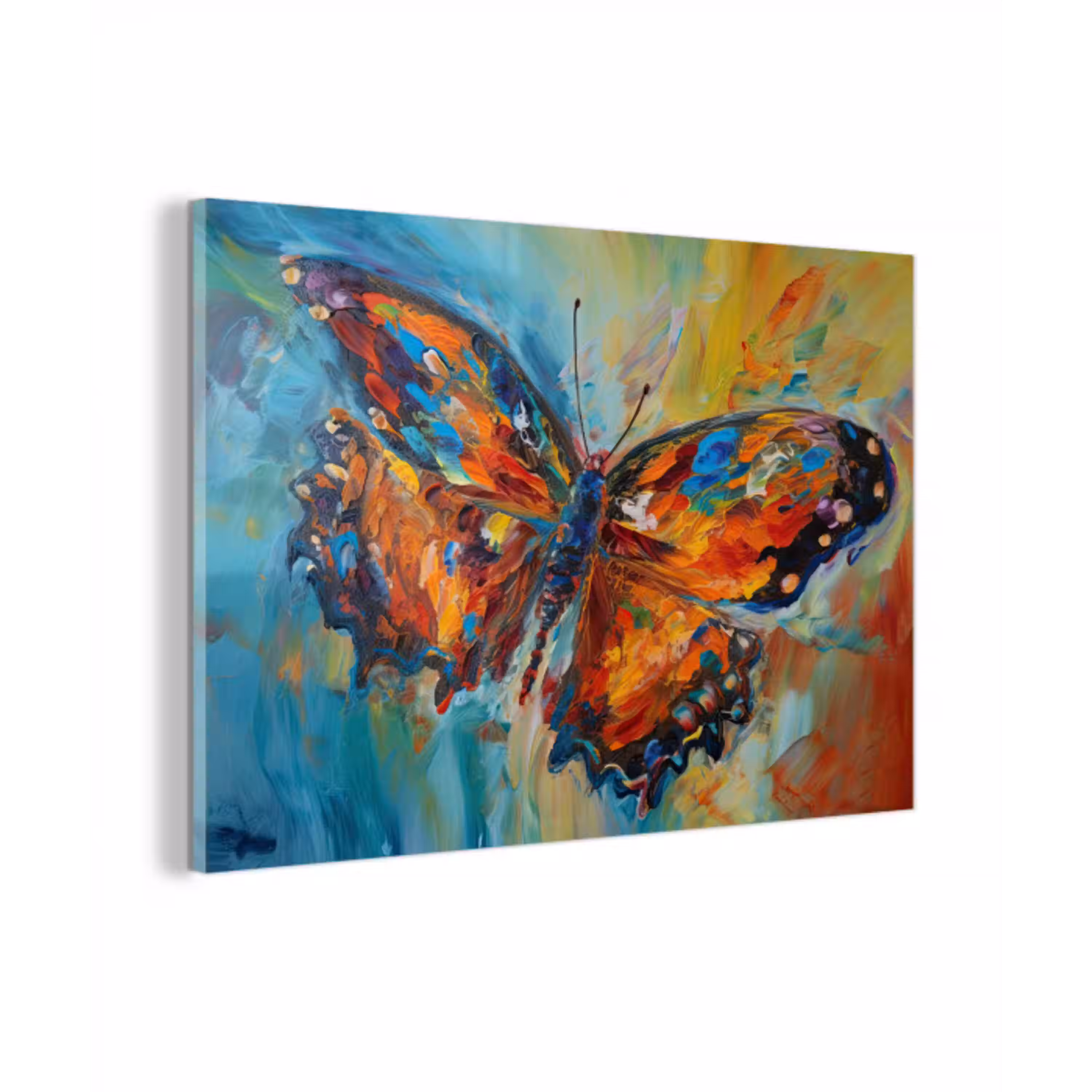 Vlinder - Kleuren - Kunst - Schilderij plexiglas 5mm klein -z3d