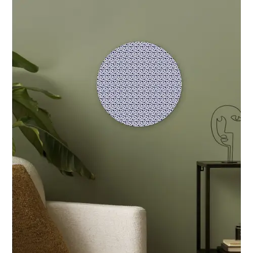 Oceaan - Bubbel - Blauw - Wit Wandcirkel kunststof plaat 5mm dik klein 188 -sfeer3