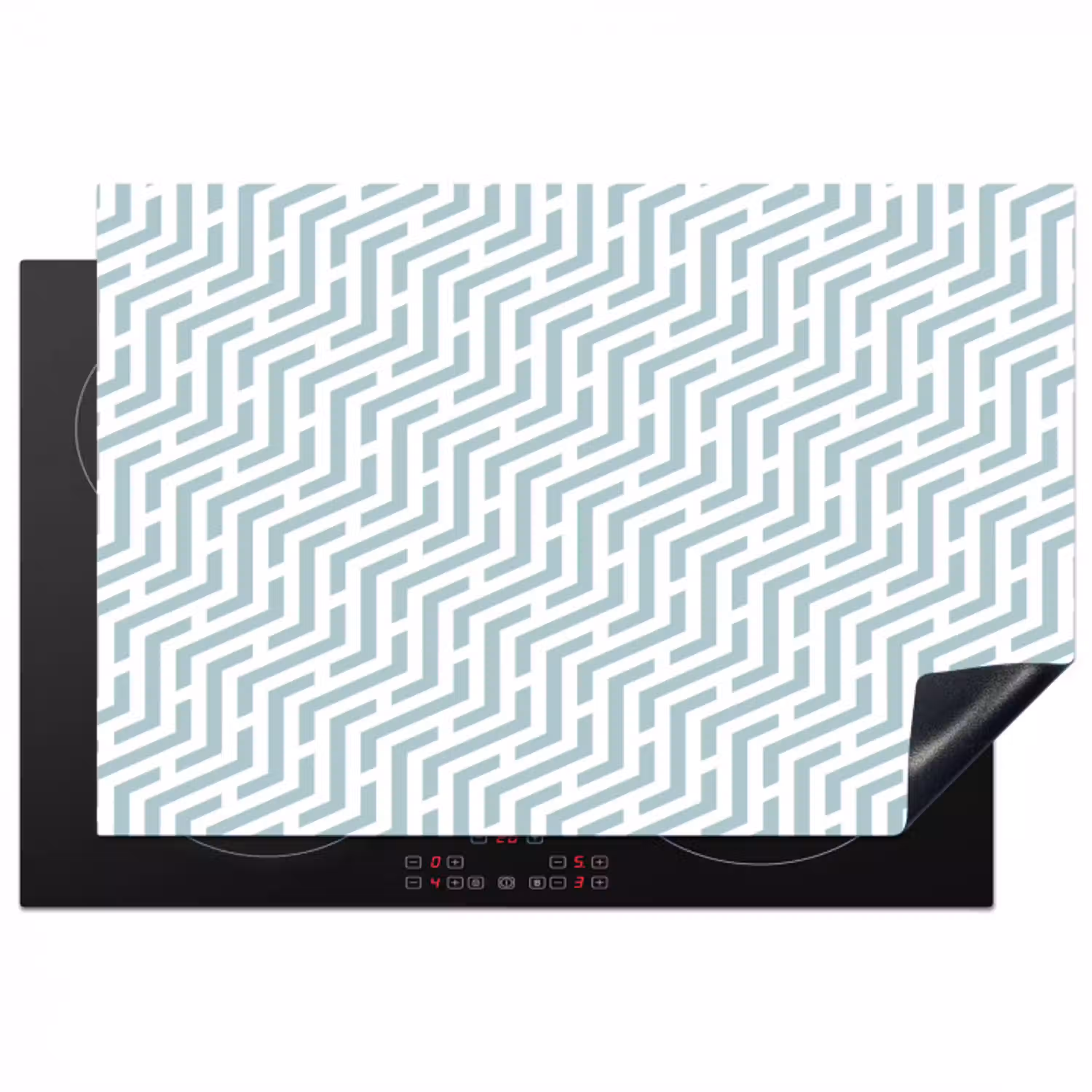 Design - Geometrie - Patroon - Groen Inductie beschermer vinyl 3mm klein 276 -3d