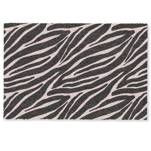Zebra - Zwart - Roze Deurmat klein 898 -zkaufland3d