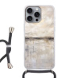Landschap - Horizon - Natuur - Abstract - Neutraal Hoesje iPhone 16 Pro Max met koord klein -3d