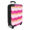 Golvende strepen in roze en oranje NBS - Handbagage koffer - Unisex middel -productfoto_3d