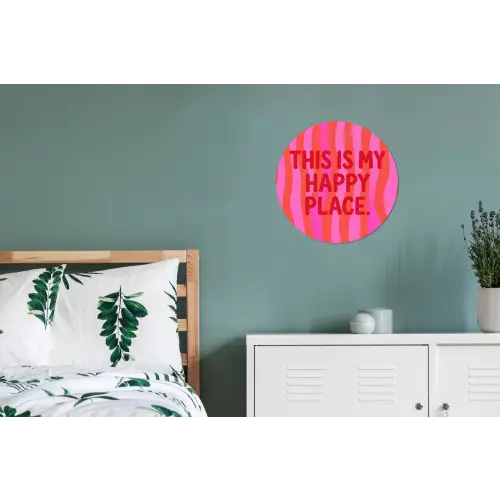 Tekst - Modern - Kleurrijk Wandcirkel aluminium klein -slaapkamer