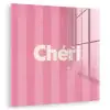 Gestreept - Roze - Chéri plexiglas 5mm klein -zzzproduct_nieuw