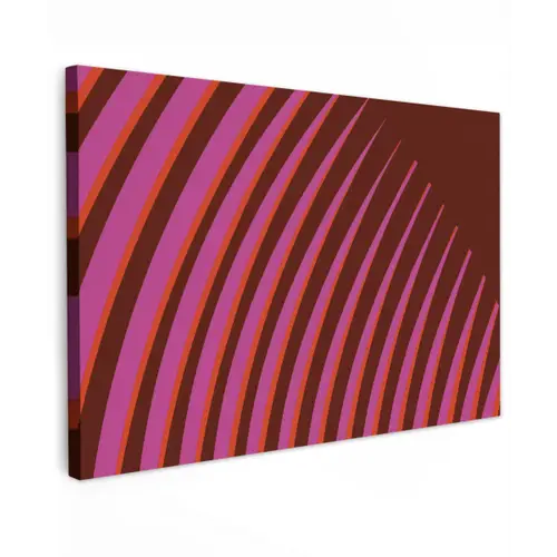 Lijnen - Rood - Beweging canvas 2cm klein -z3d