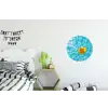 Badeend - Dobberen - Blauw Wandcirkel aluminium klein -kinderkamer