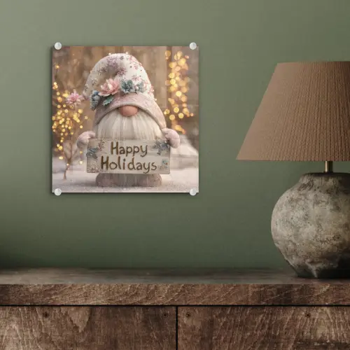Kerst - Gnome - Bord - Kleurrijk plexiglas 5mm klein -sfeer3