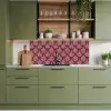 Blad - Patroon - Paars keuken achterwand 2 middel 871 -sfeer3
