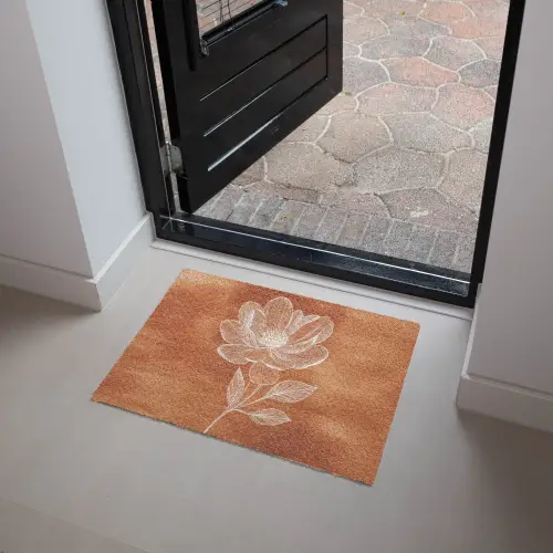 Bloem - Minimalistisch - Wit Deurmat klein -sfeer5