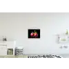 Kersen - Fruit - Graffiti - Verf - Abstract - Modern - Kleurrijk textielposter latten blank klein -kinderkamer