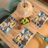 Kerstdorp - Huizen - Sneeuw - Kerst Placemat vinyl groot -zzsfeer5_Kitchenyeah-website