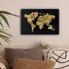 Wereldkaart - Pasta - Zwart canvas 2cm klein -sfeer1