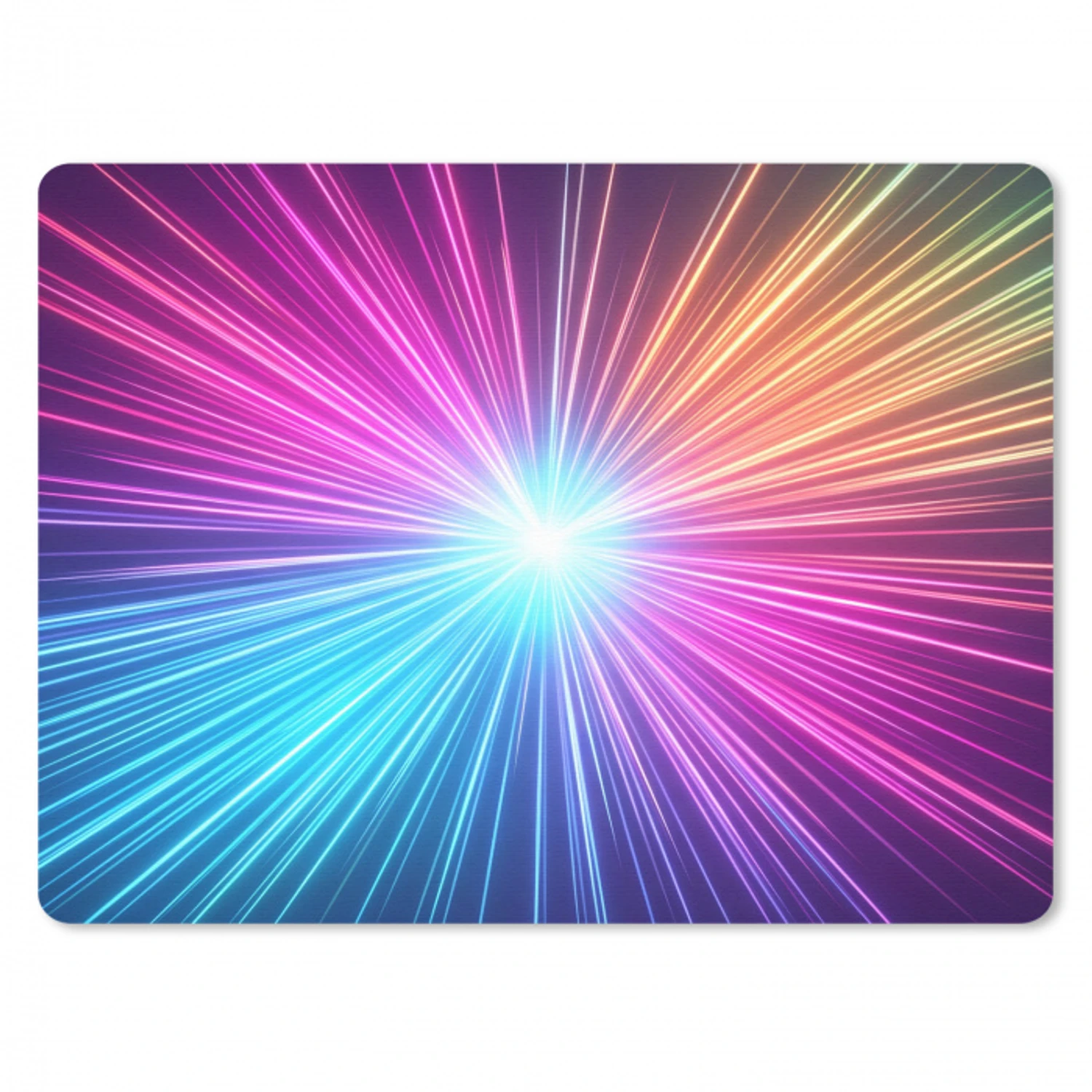 Abstract - Light - Burst - Modern - Colorful muismat rubber klein -3d