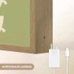 I hate everybody - Groen - Retro Light Box met batterij (Wandlamp) middel -USP_websiteoplaadbaarDE