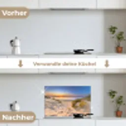 Duin - Zonsondergang - Horizon - Strand - Gras keuken achterwand spatscherm klein -voor_na_DE