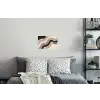 Golven - Zwart - Zandkleur Muursticker klein -slaapkamer