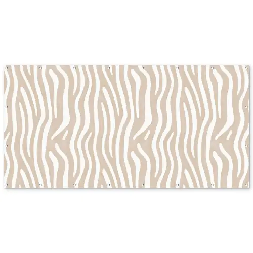 Abstract - Zebra - Beige Balkonbeschermer Duitsland klein 596 -zz_3d