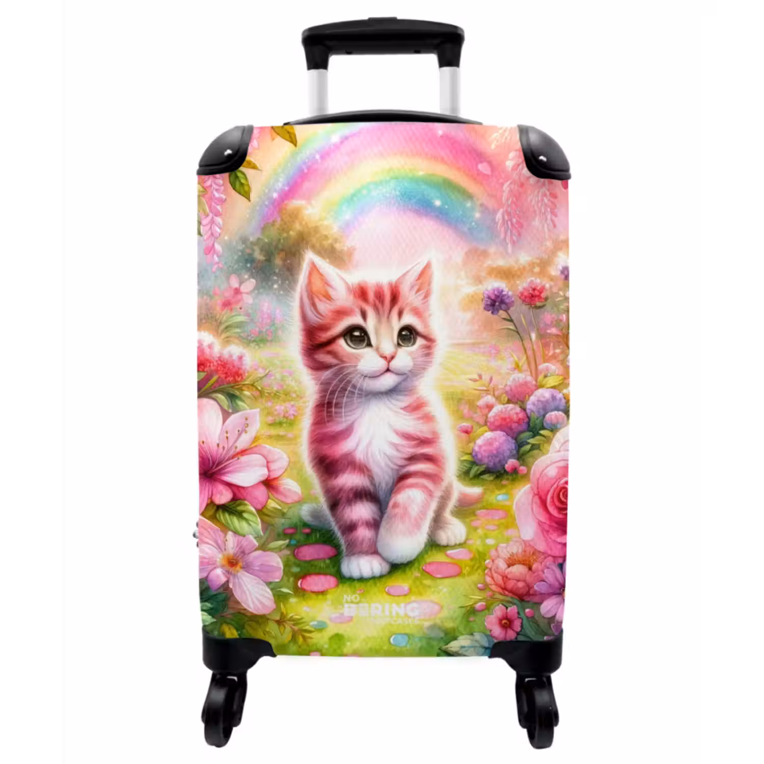Koffer - Rosa Regenbogenkätzchen