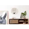 Vlees - Minimalistisch - Beige - Quote Wandcirkel aluminium klein -kantoor