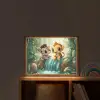 Zebra - Aap - Cartoon - Waterval Light Box met batterij (Wandlamp kind) middel -sfeer1_kind