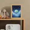 Planeet - Wolken - Sterren - Blauw Light Box met kabel klein -sfeer2_kind