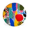 Stippen - Vormen - Modern - Kleuren Wandcirkel aluminium klein -3d