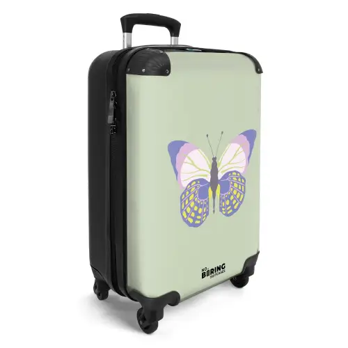Summer memories - Vlinder met saliegroene kleuren NBS - Handbagage koffer - Kinderen Unisex middel -productfoto_3d