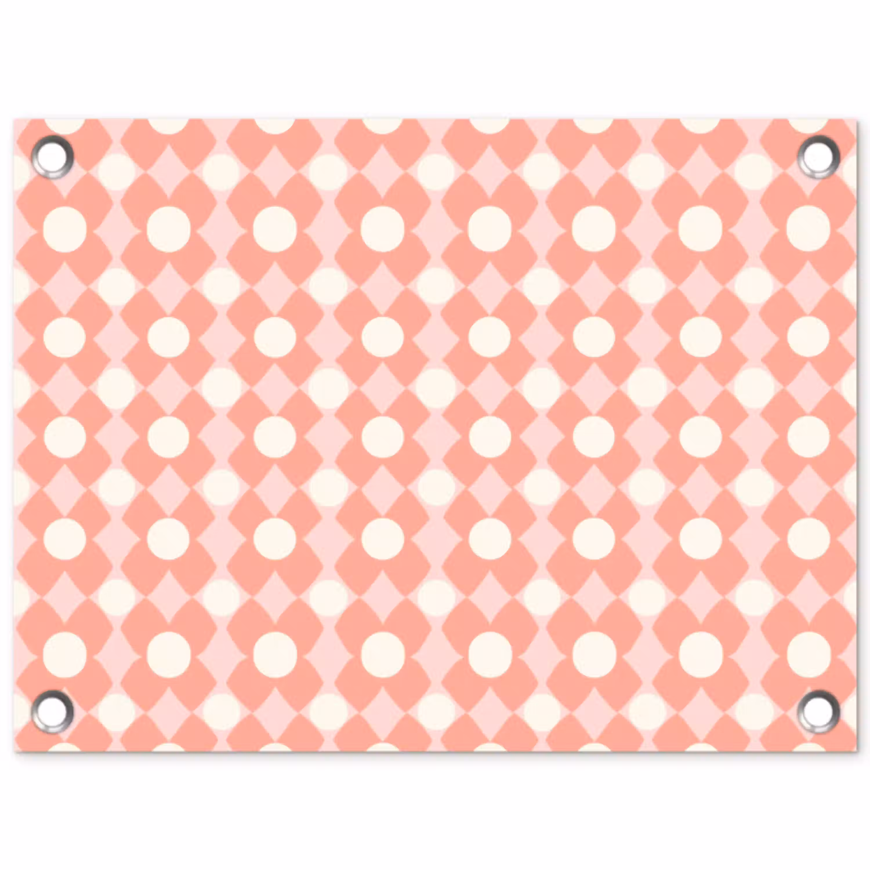 Koraal - Retro - Geometrisch - Patroon tuinposter los doek klein 239 -3d