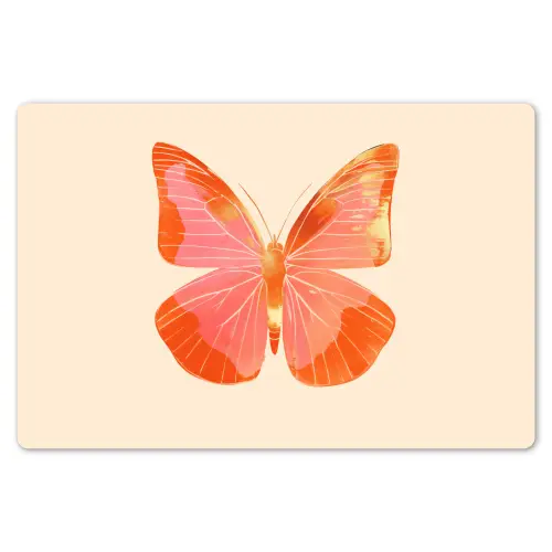 Vlinder - Minimalistisch - Roze Placemat vinyl groot -zzsfeer1_Kitchenyeah-website