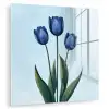 Tulpen - Blauw - Bladeren plexiglas 5mm klein -zzzproduct_nieuw