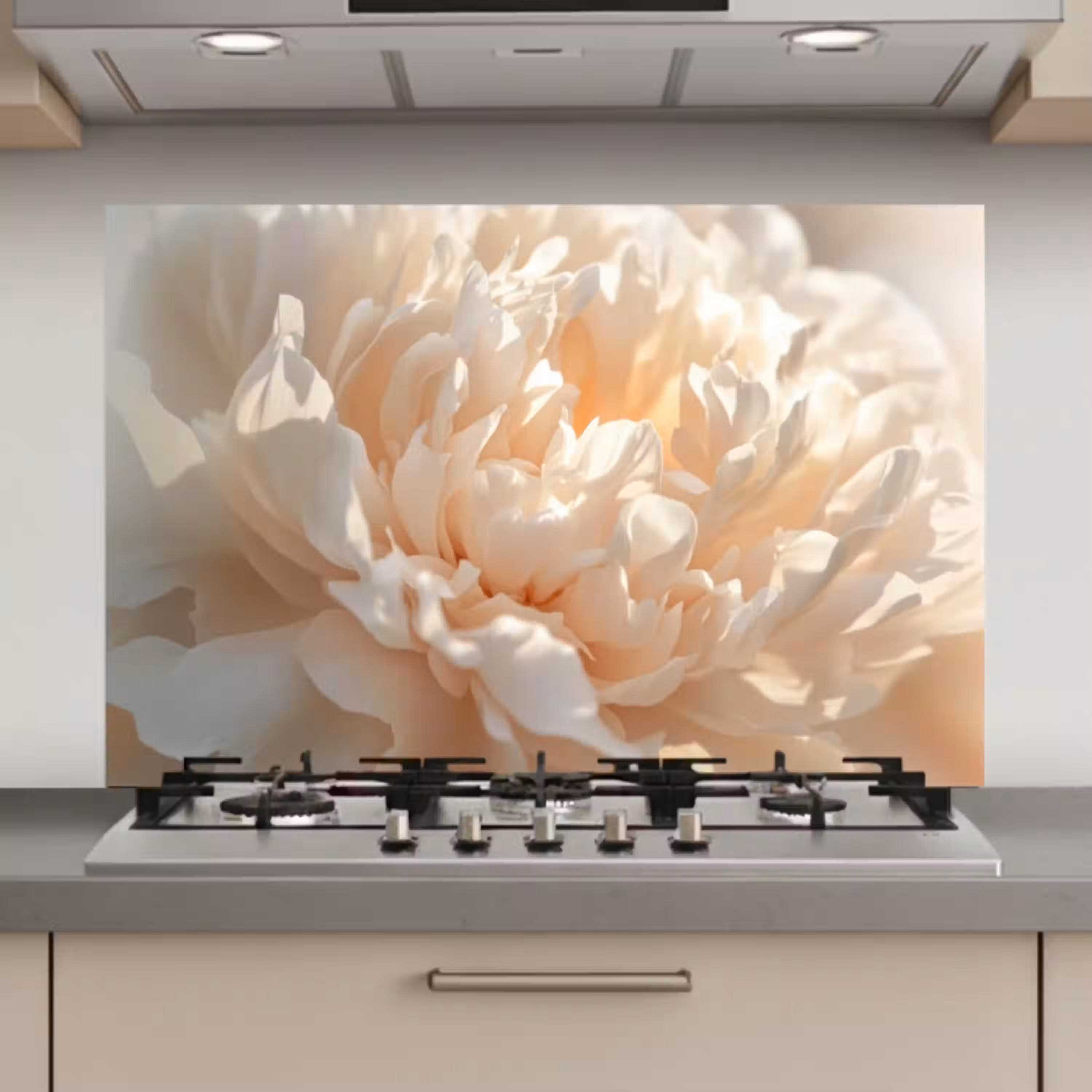 Close up - Pioenroos - Lichtroze keuken achterwand spatscherm klein -3d_website
