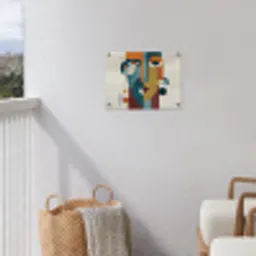 Geometrisch - Strakke vormen - Kleurrijk tuinposter los doek klein -sfeer8