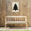 Kerstboom - Zwarte kerstboom - Boom - Japandi Tuinposter op houten frame 2 cm dik klein -sfeer4