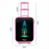 Lancerende raket in neonstijl Kinderkoffer - Roze klein -productfoto_formaten