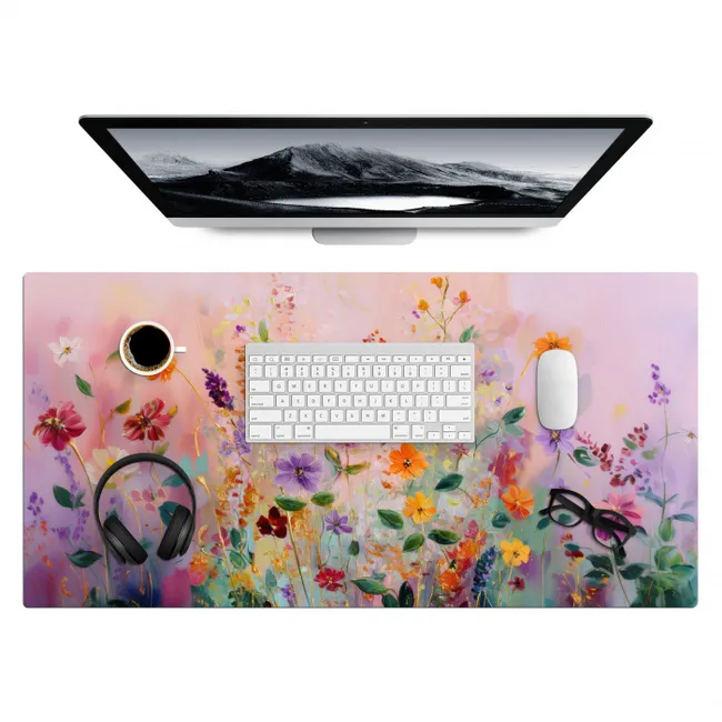 Desk Mat - Painting - Flowers - Abstract - Colorful
