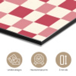 Patroon - Schaak - Roze aluminium wit klein 46 -closeup_NL