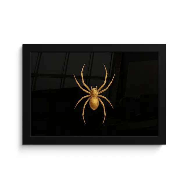 Spin - Goud - Minimalistisch - Poten fotolijst zwart zonder passe partout klein -3d