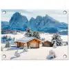 Landschap - Winter - Sneeuw tuinposter los doek klein -3d