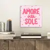 Amore vita sole - Roze - Hartjes aluminium wit klein -sfeer1