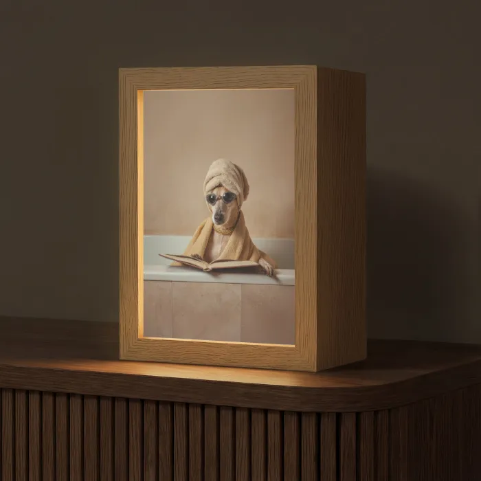 Bad - Hond - Boek - Zonnebril Light Box met kabel (Tafellamp) klein -z3d_website