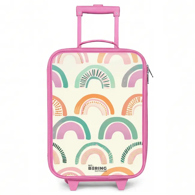 Kids’ Suitcase - Pink - Rainbows
