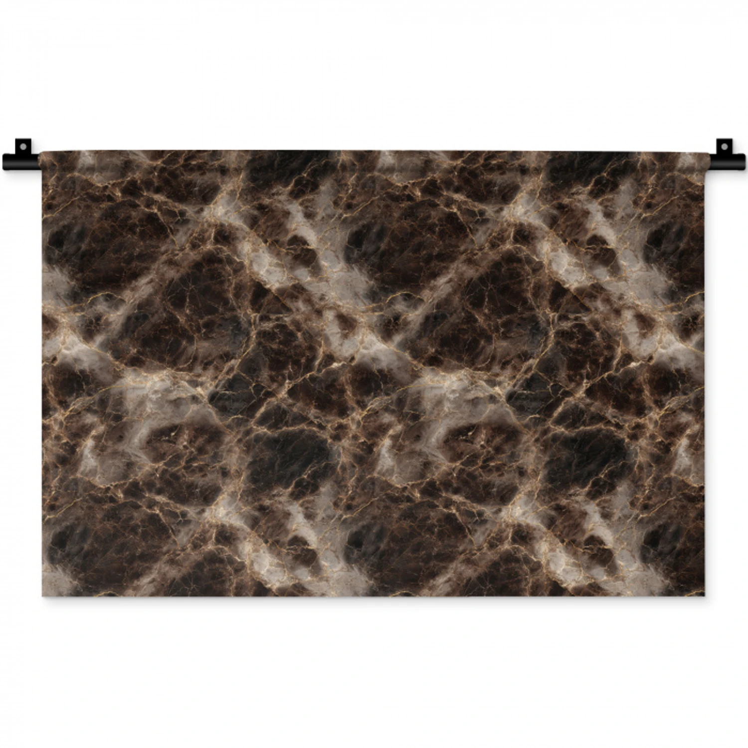 Bruin - Goud - Marmer Wandkleed katoen klein 269 -zz3d
