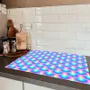 Patroon - Regenboogwaaier - Neon Inductie beschermer vinyl 3mm klein 276 -sfeer3
