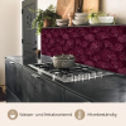Bloemen - Patroon - Bordeauxrood keuken achterwand 2 middel 871 -usp_DE