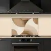Retro - Geometrische lagen - Aardetinten keuken achterwand spatscherm klein -sfeer1