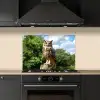 Uil - Boomstronk - Bos - Lucht keuken achterwand spatscherm klein -sfeer1
