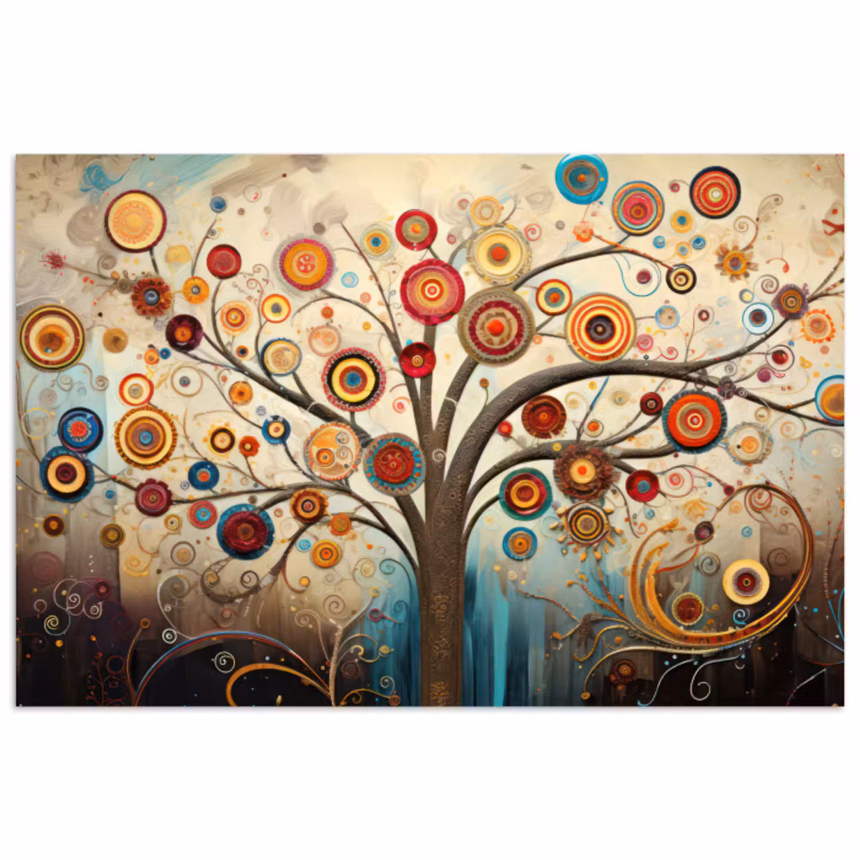 Boom - Tree of life - Kleur poster papier klein -3d