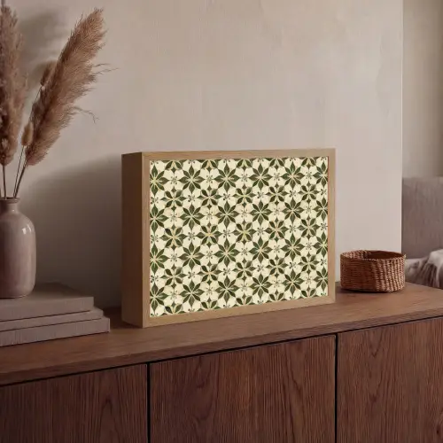 Tegel - Dessin - Groen Light Box met batterij (Wandlamp) middel 907 -sfeer2