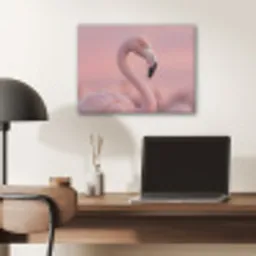 Flamingo - Portret - Roze PET vilt klein -sfeer5