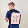 Olifant - Baby - Blosjes - Illustratie Rugzak - Zwart middel -sfeer8